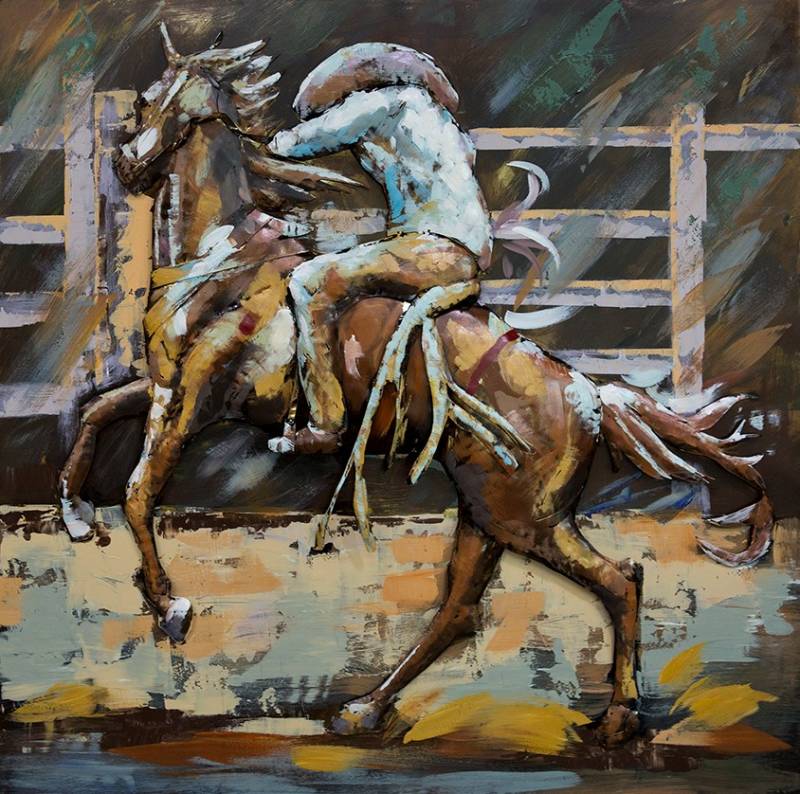 3D Metal Art Schilderij - Western Rodeo 2