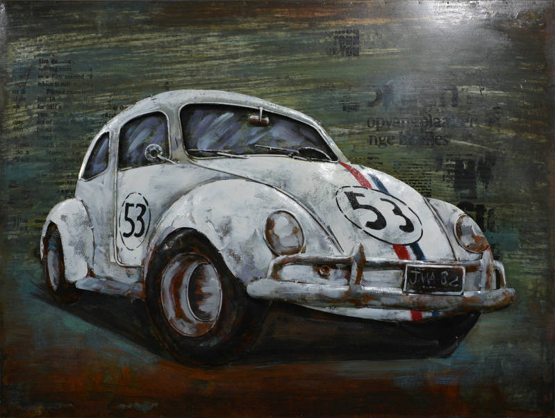 3D Metal Art Schilderij - VW Beatle HERBY