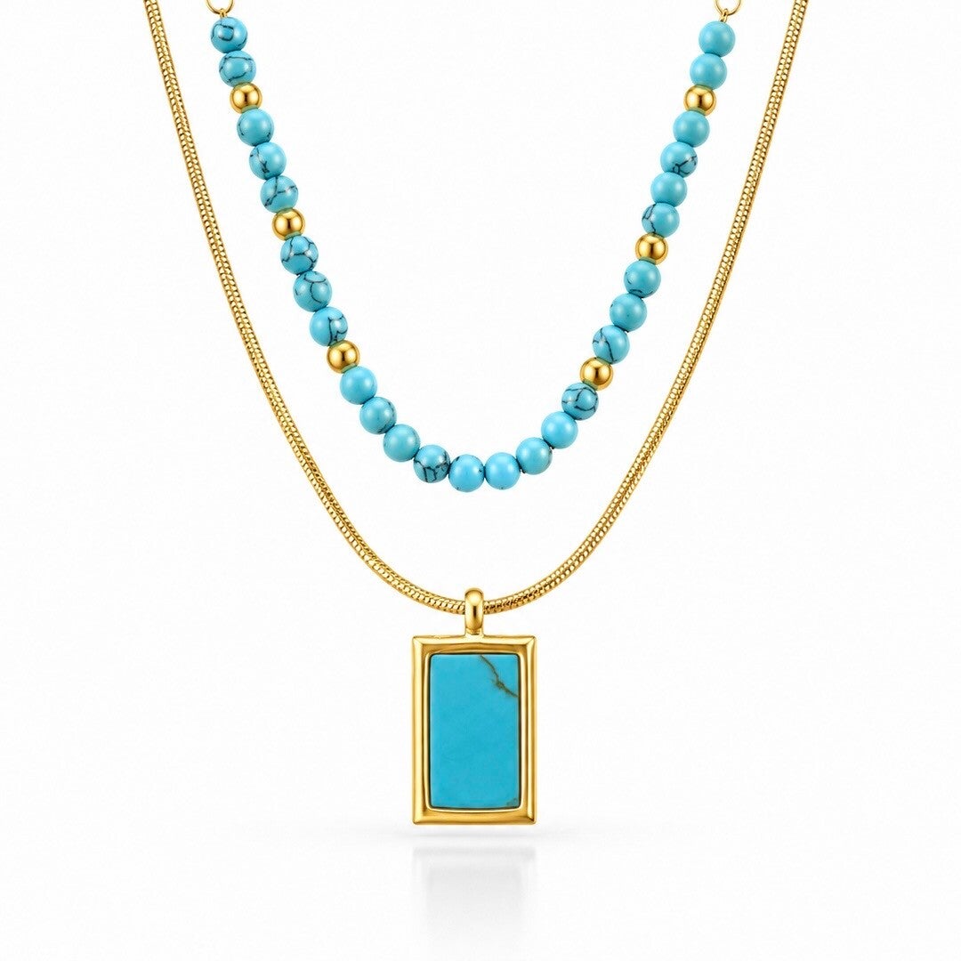 Aqua Pearl Halskette
