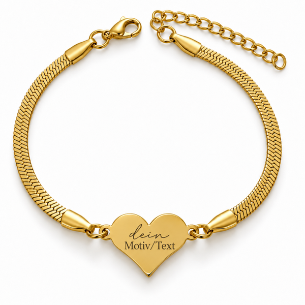 Armband mit eigenem Motiv gravieren – einseitige Wunschmotiv Gravur