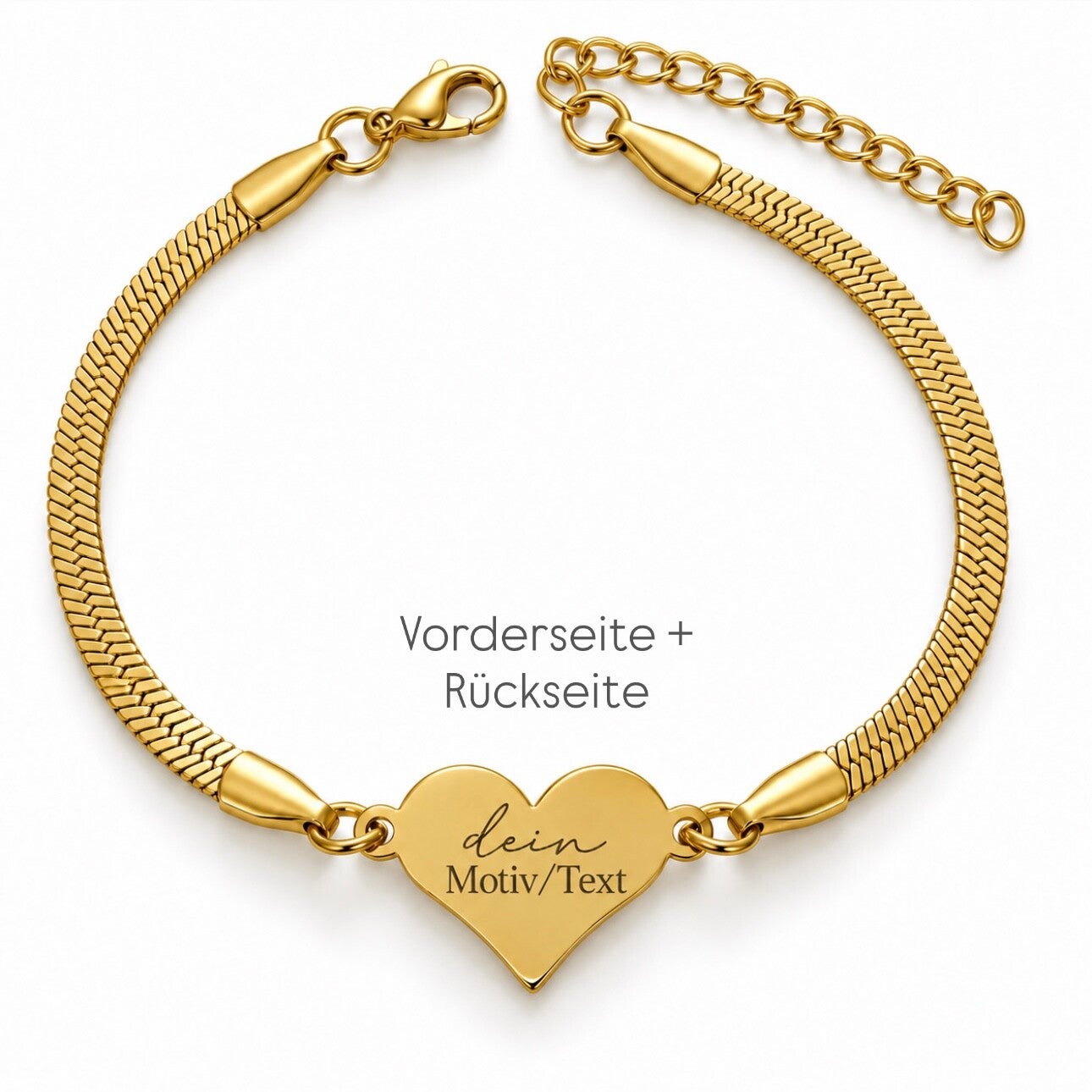 Armband mit zwei eigenen Motiven gravieren – beidseitige Wunschmotiv Gravur