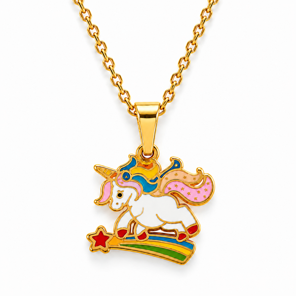 Rainbow Unicorn Halskette