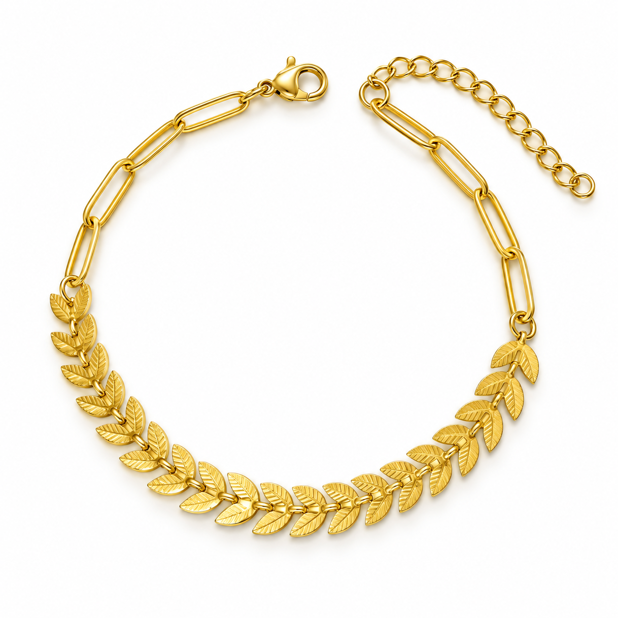 Goldene Blätter Armband