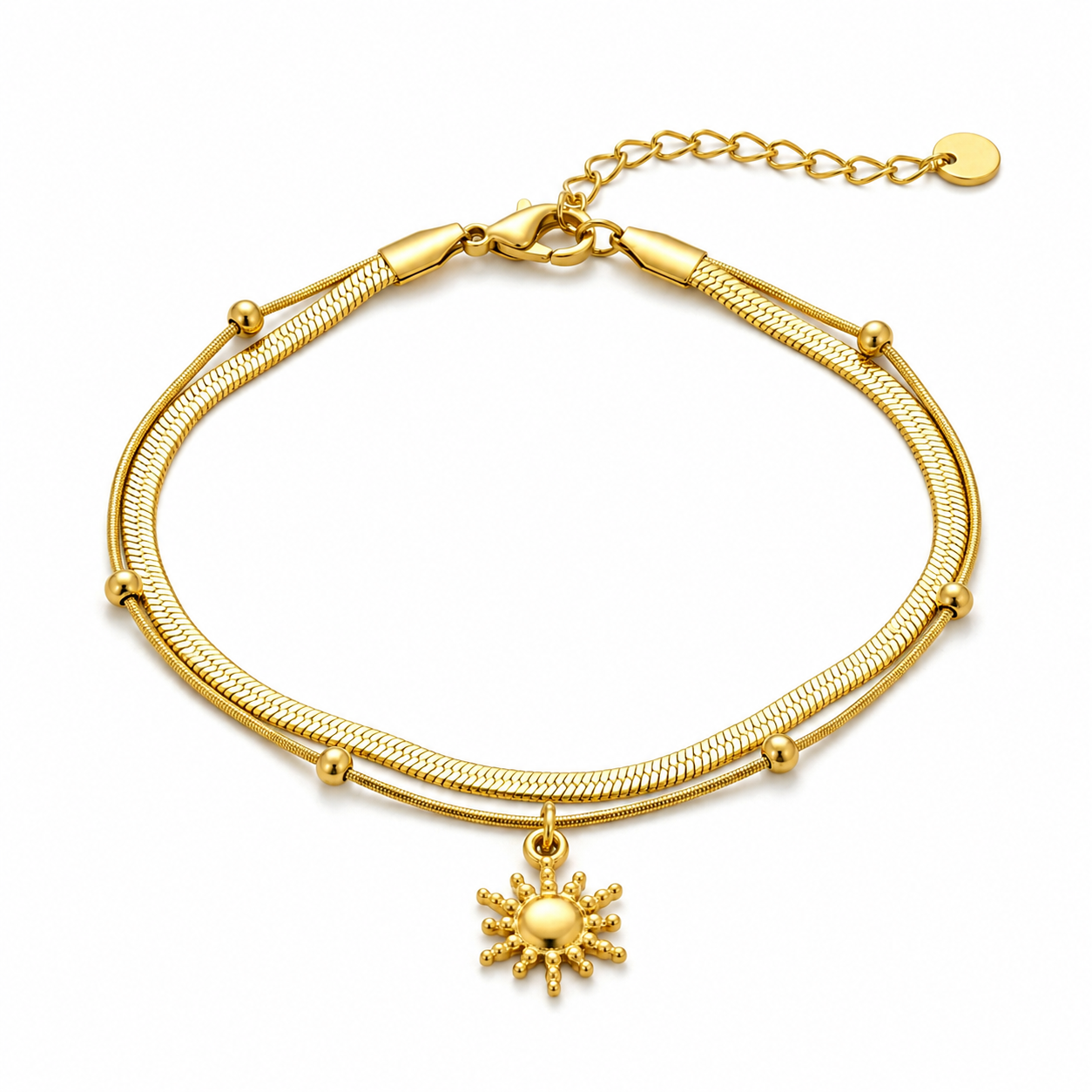 Goldener Sommer Fußkette