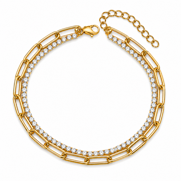 Zirkonia Shine Fußkette