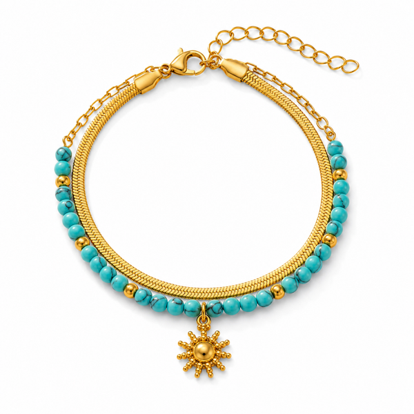 Aqua Pearl Armband