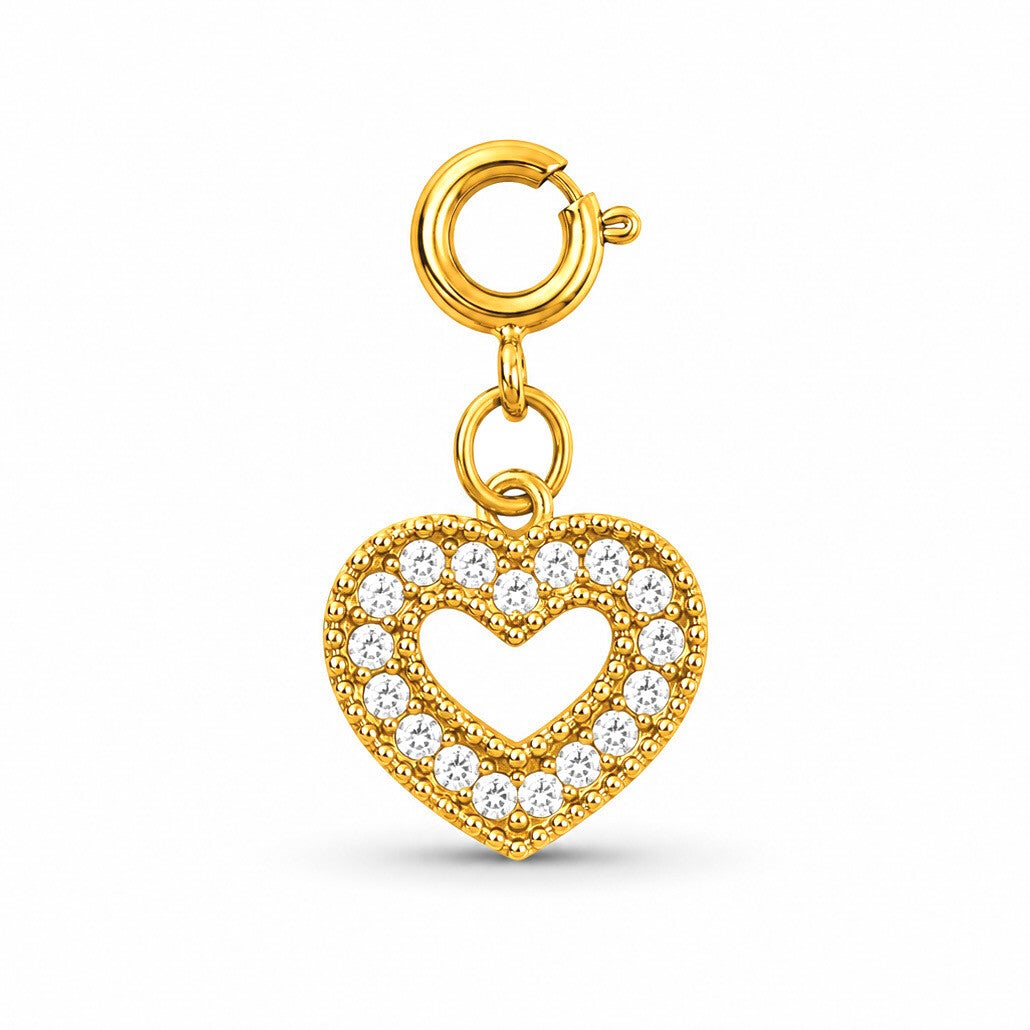 Zirkonia Herz Charm