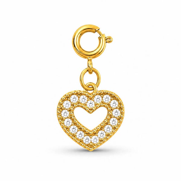 Zirkonia Herz Charm