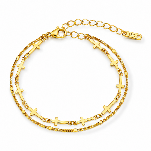 Kreuz Doppel Armband