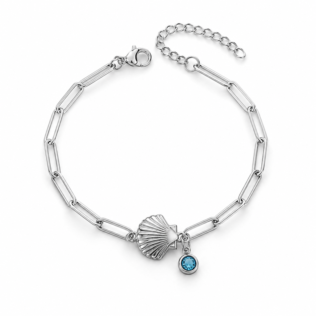 Aqua Muschel Armband