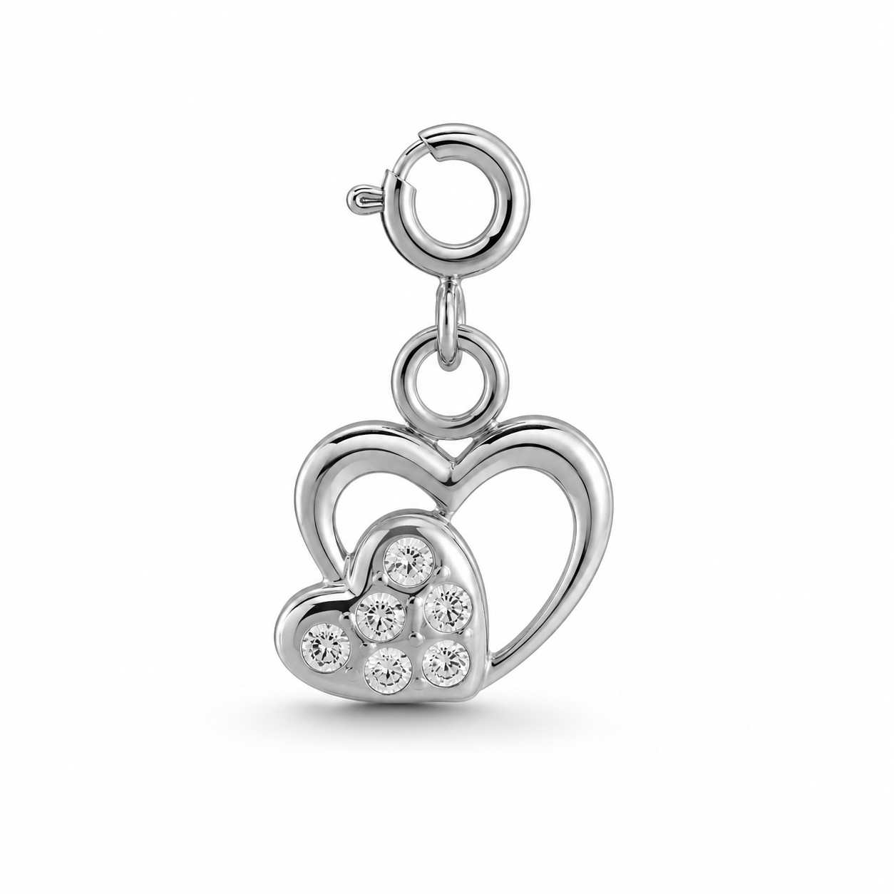 Doppel Herz Charm