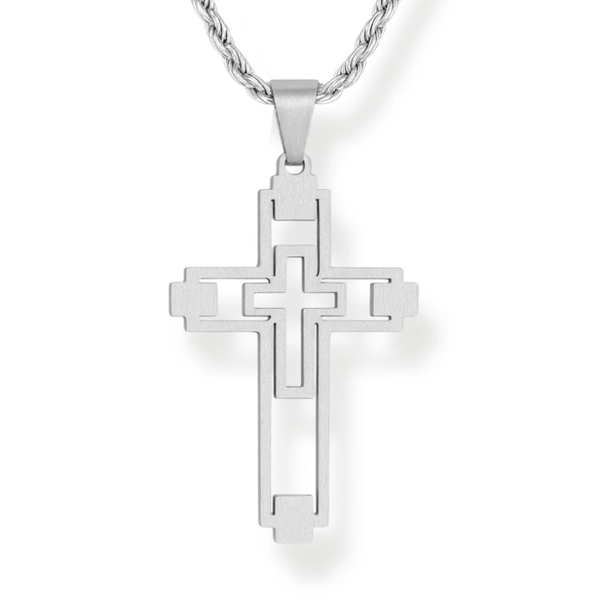 Doppel Kreuz Halskette