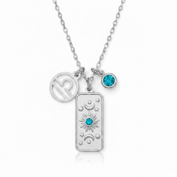 Aqua Zodiac Halskette Sternzeichenanhänger