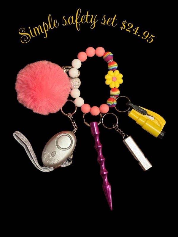 Coral Safety Defense Keychain Set