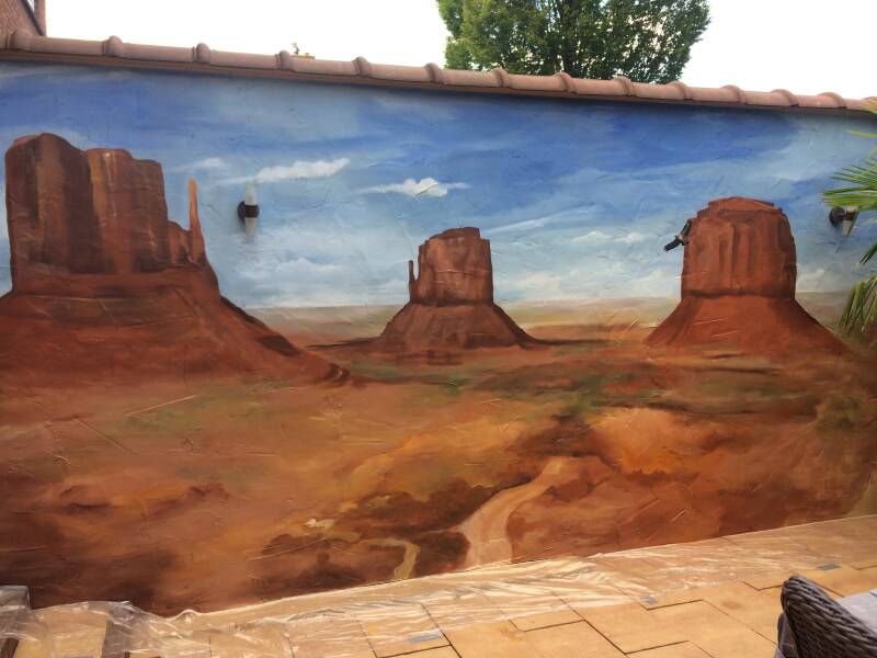 muurschildering natuur