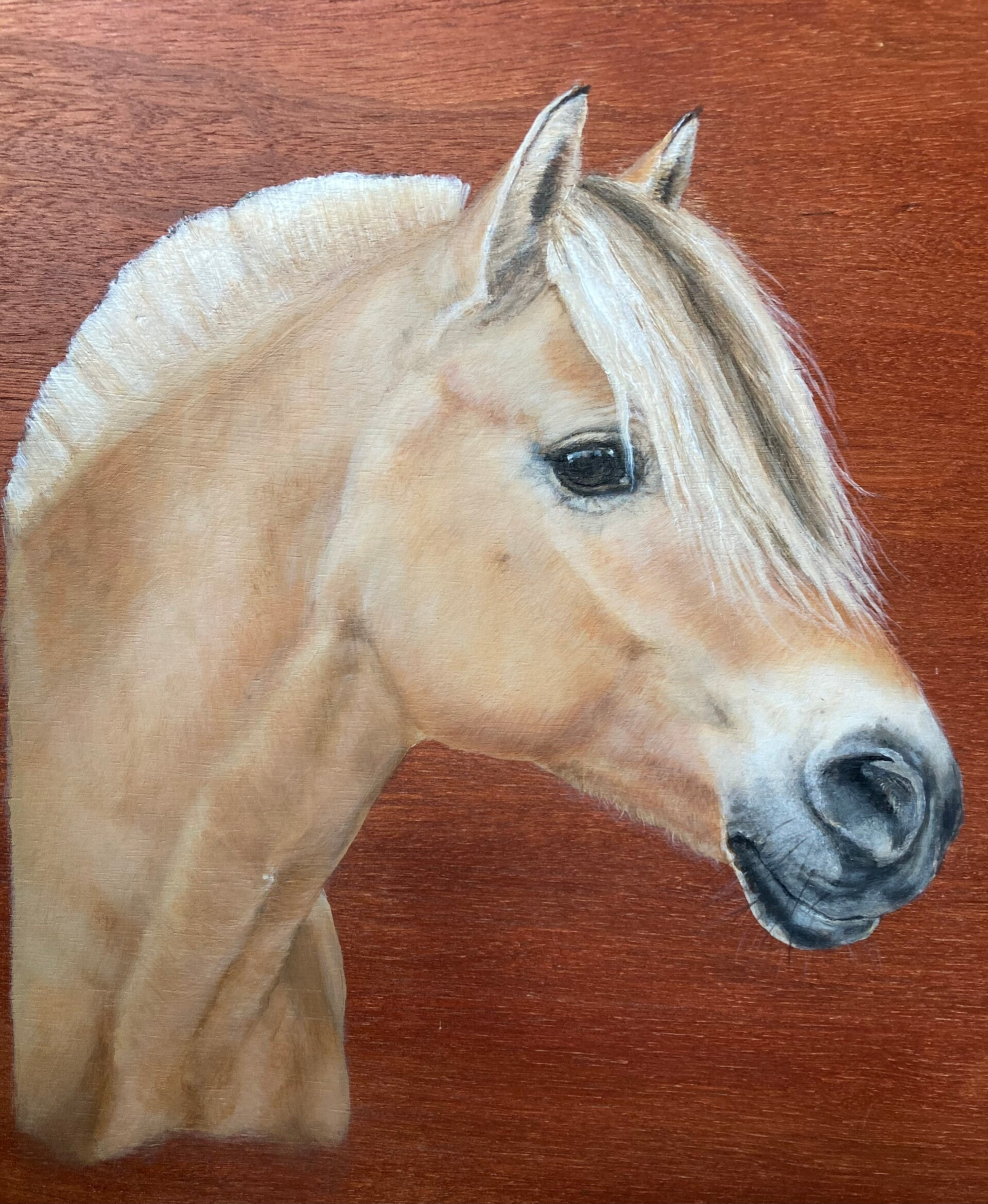 paard in acrylverf