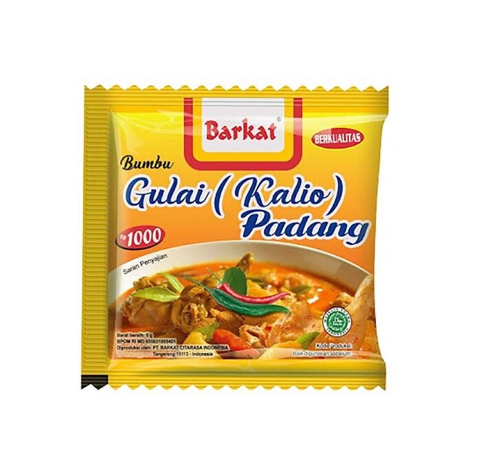 Barkat Bumbu Gulai Kalio Padang 5 gram x12 pcs