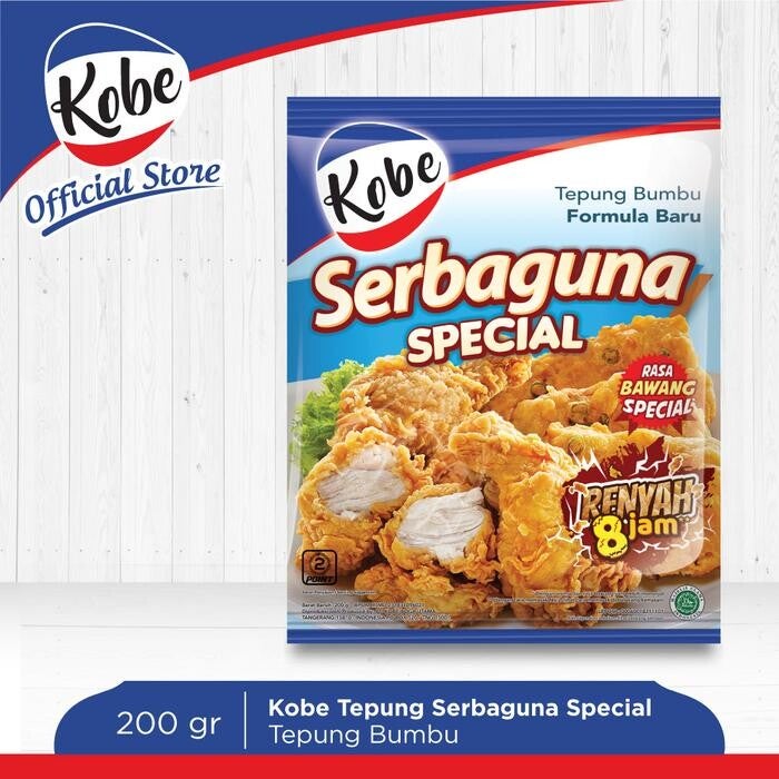 Kobe Tepung Serbaguna Special 200gr - Tepung Bumbu Rasa Bawang Putih untuk Ayam, Tempe, Seafood