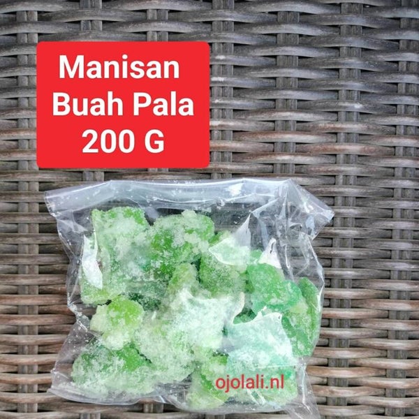 MANISAN BUAH PALA  +/- 200 G - HIJAU