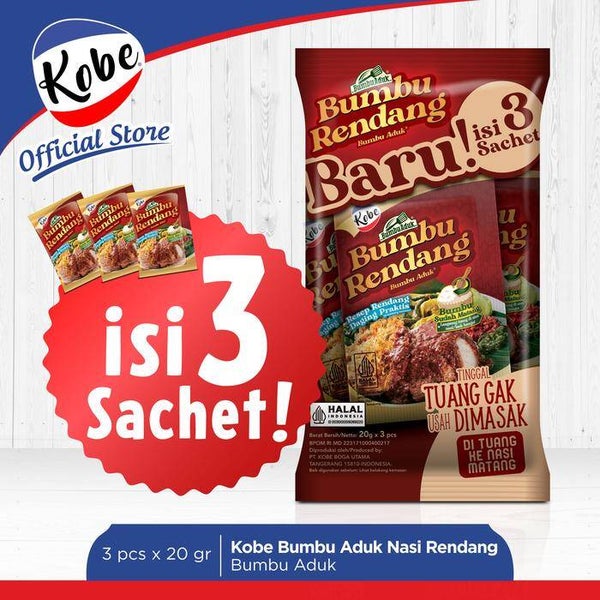 Kobe Bumbu Rendang 20gr x 3pcs
