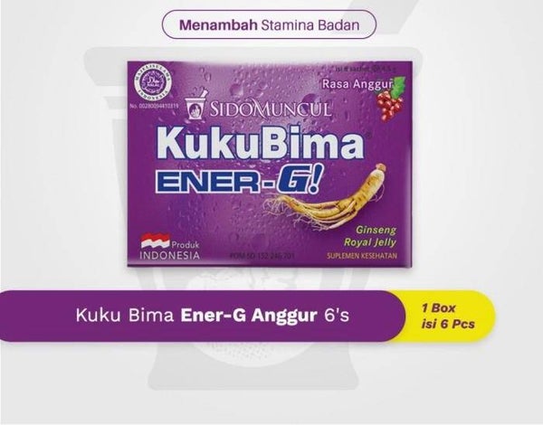 Kuku Bima Ener-G Anggur 6's - Minuman Berenergi Penambah Stamina