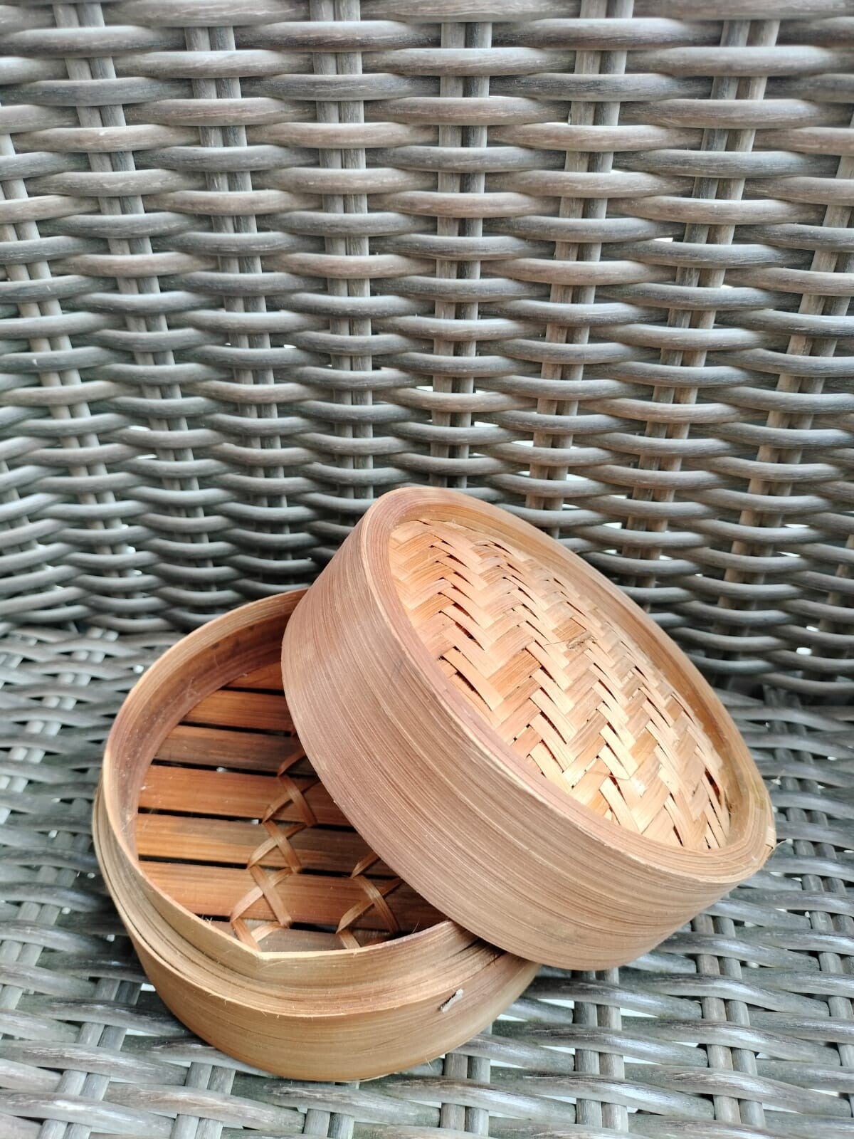 Bamboe Stoommandje 13 cm (1 basket + 1 Lid)
