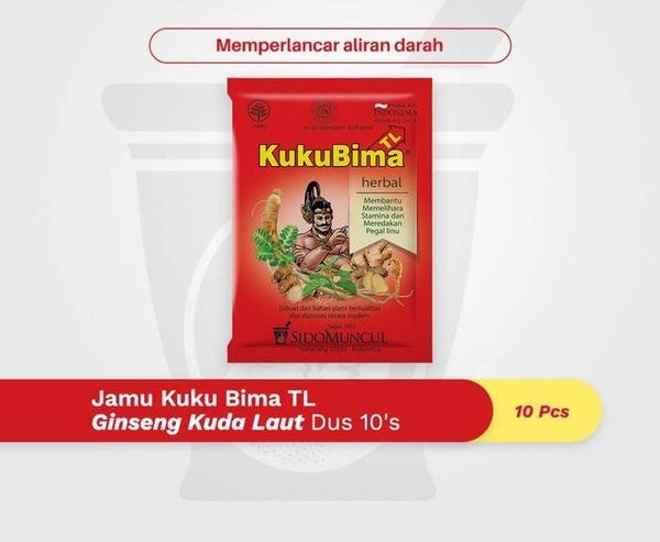 Sido Muncul Jamu Kuku Bima TL Ginseng Kuda Laut Dus (10's) - Aliran Darah Lancar