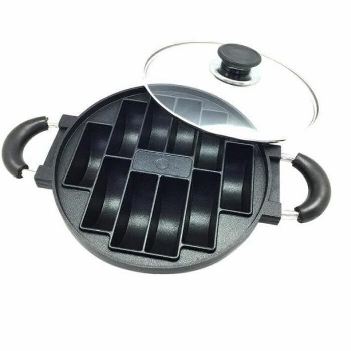 Cetakan Kue Pukis 10 Lubang Cetakan kue Pancong Premium Anti lengket Dengan Tutup Kitchenware