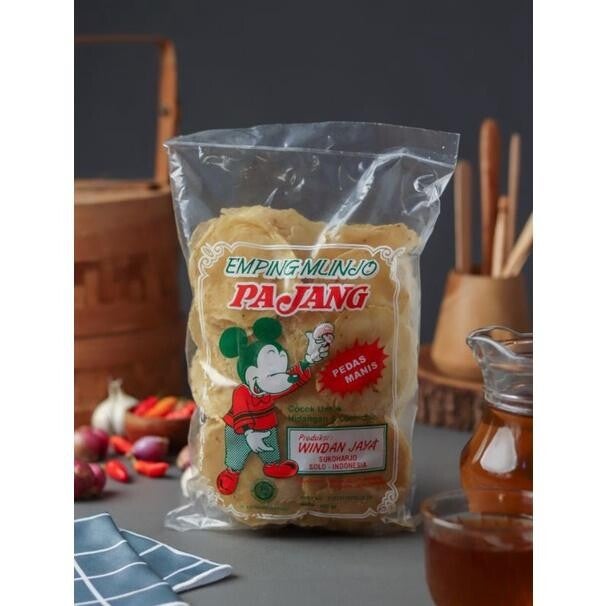 Emping Melinjo Pajang Mentah 250gr - Pedas Manis