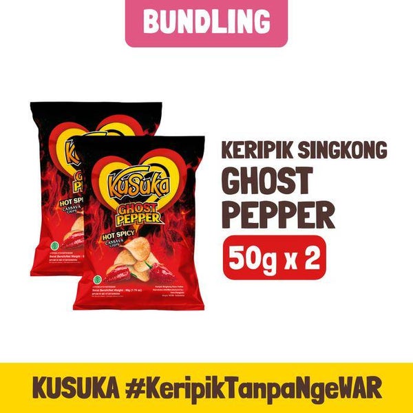 Kusuka Ghost Pepper Cassava Chips 50 G x 2