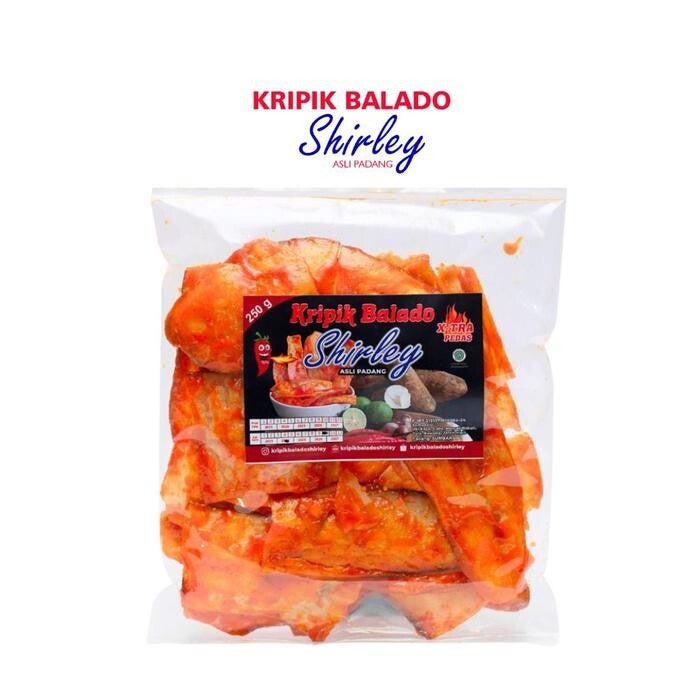 Keripik Balado Shirley Extra Pedas 250gr