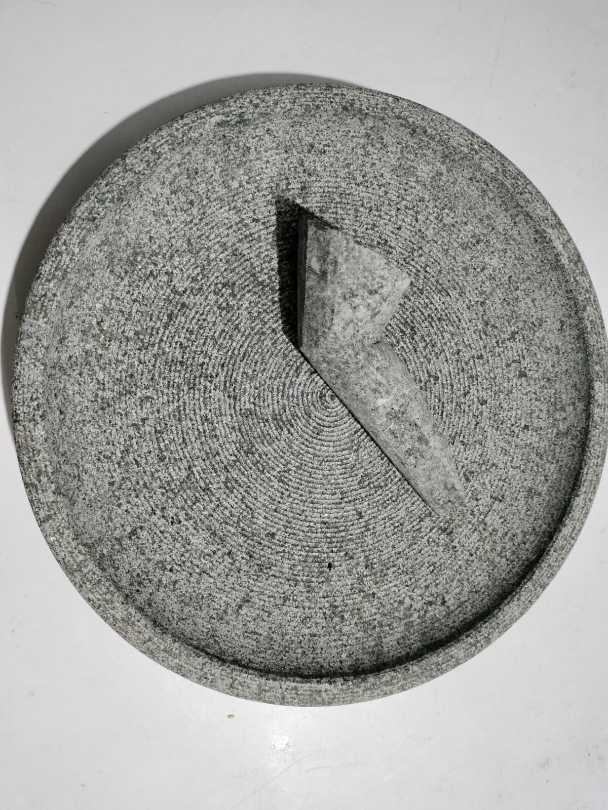 Cobek Batu Asli Jumbo Besar 40cm dan Ulekan