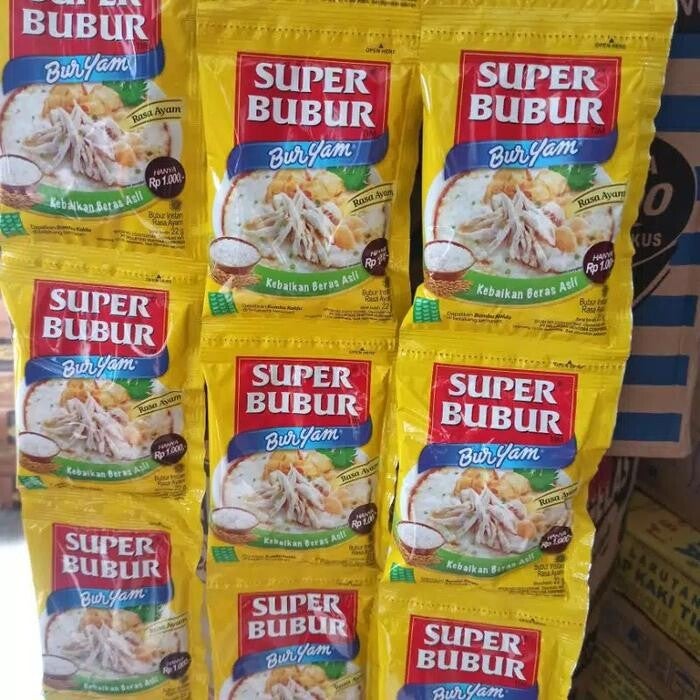 Super Bubur Instan @22gr (Renceng) Isi 10 Pcs