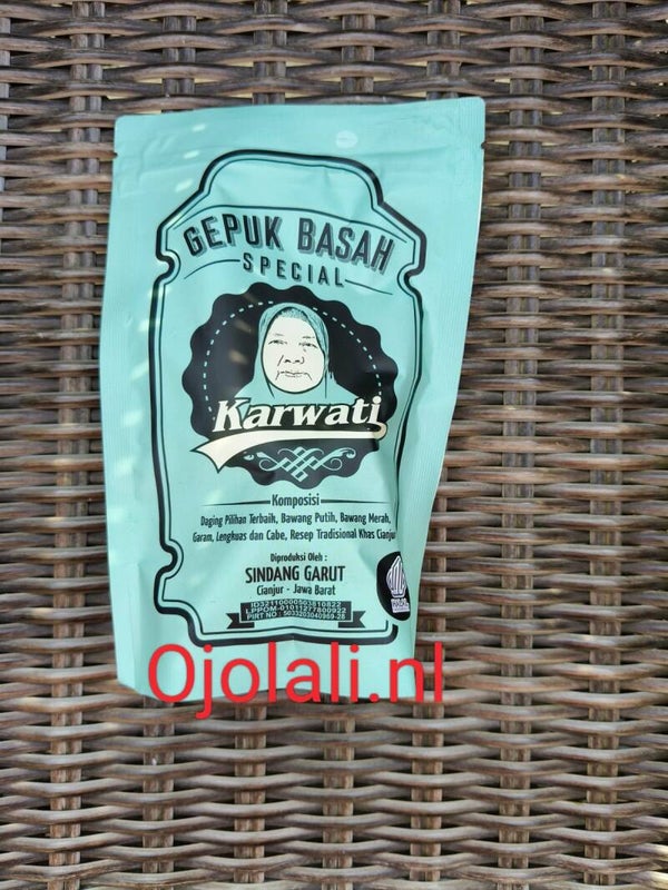 Gepuk Basah Ayam karwati pouch 150 G