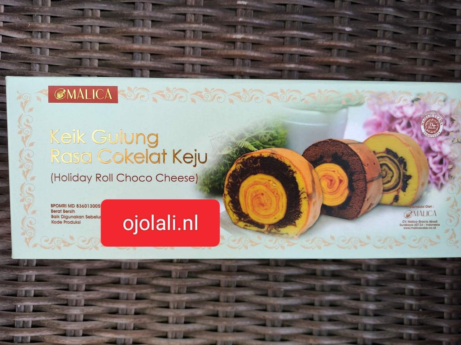 Malica Holiday Roll Choco Cheese 480 G