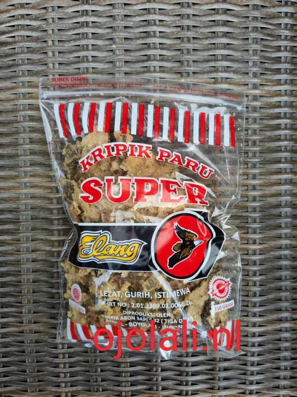 Cap Super Elang  Keripik Paru Sapi Kemasan 250gr