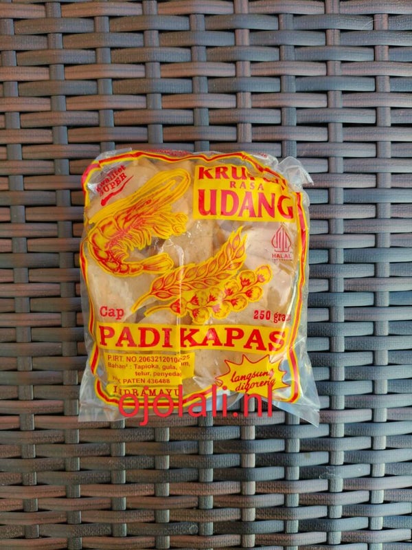 Kerupuk Udang Cap Padi Kapas (ongebakken/Mentah)