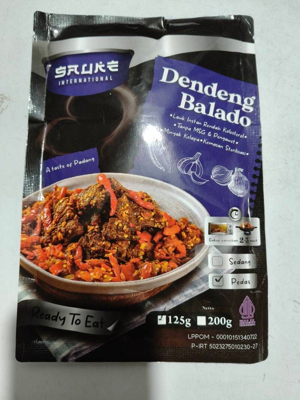 SAUKE DENDENG SAPI BALADO 125GR (Pedas/ Spicy))