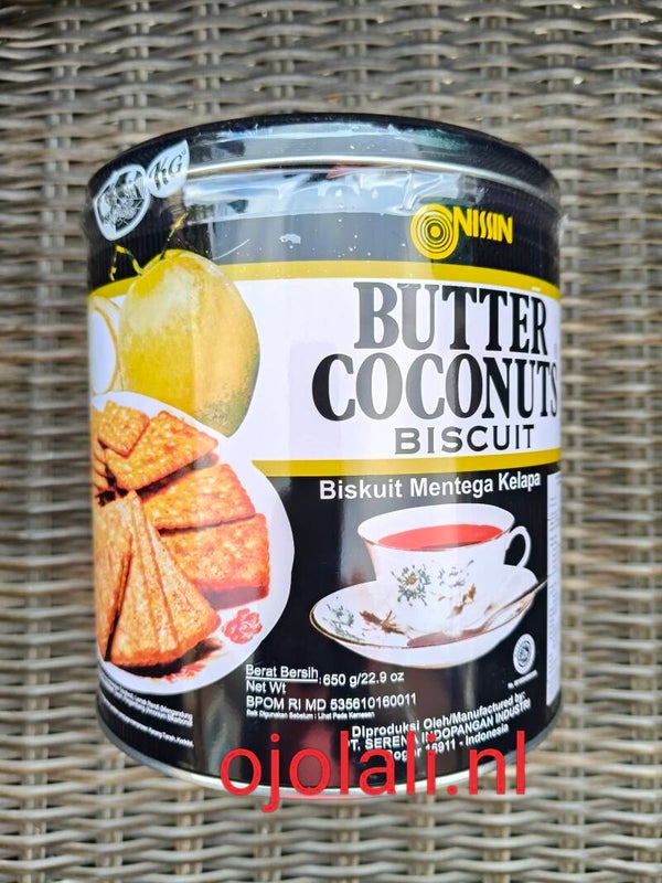 NISSIN Biscuit Butter Coconut Kaleng 650gr