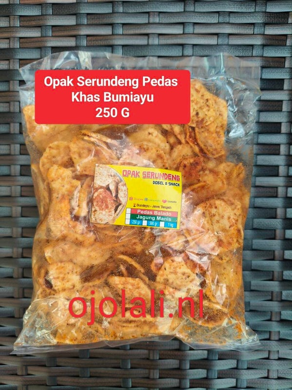 Opak Serundeng 250gr Khas Bumiayu Jateng - Pedas Balado