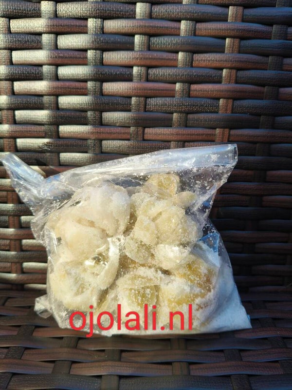 MANISAN BUAH PALA  +/- 200 G ,- PUTIH