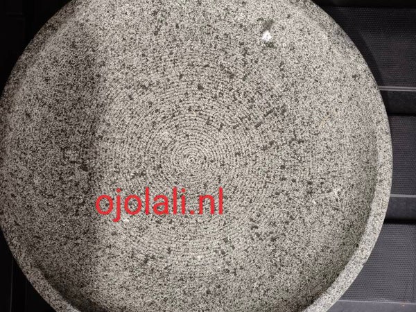Cobek Batu Asli Jumbo Besar 30cm dan Ulekan