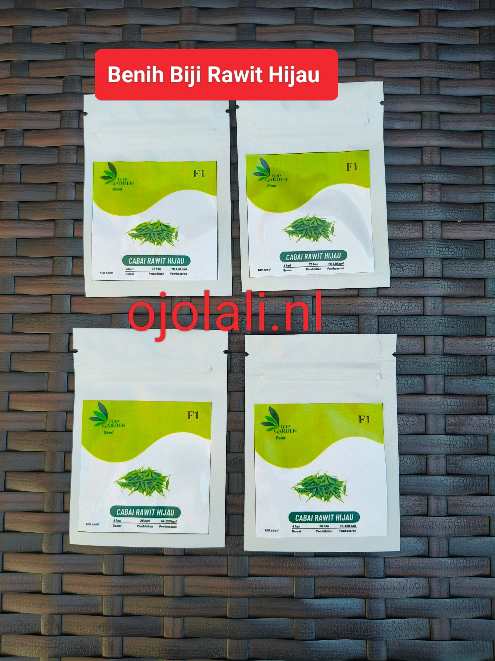 Benih Biji Cabe Rawit Hijau per pack