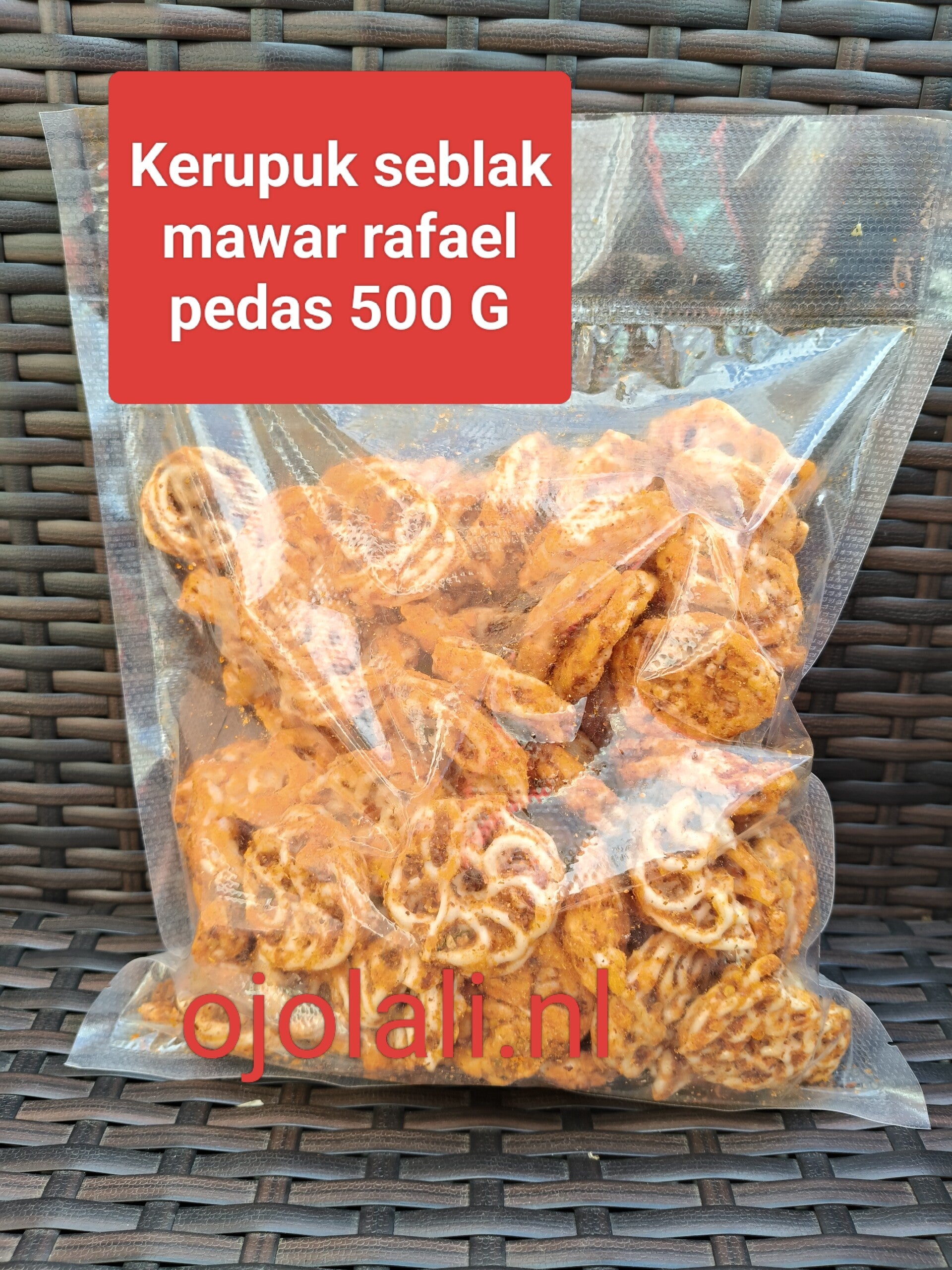 Kerupuk seblak mawar rafael pedas 500 G