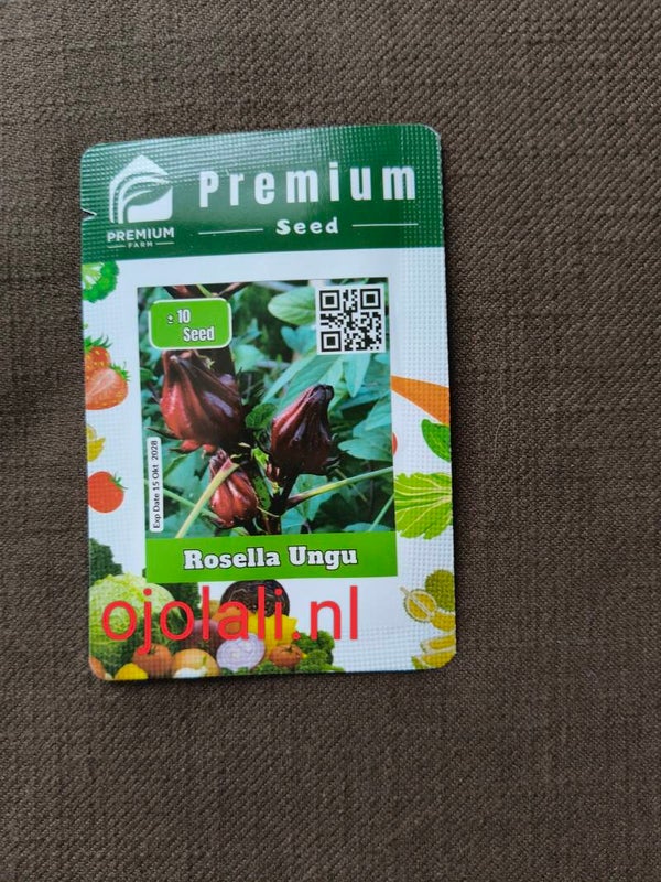 Benih Biji Premium Rosela Ungu per pack
