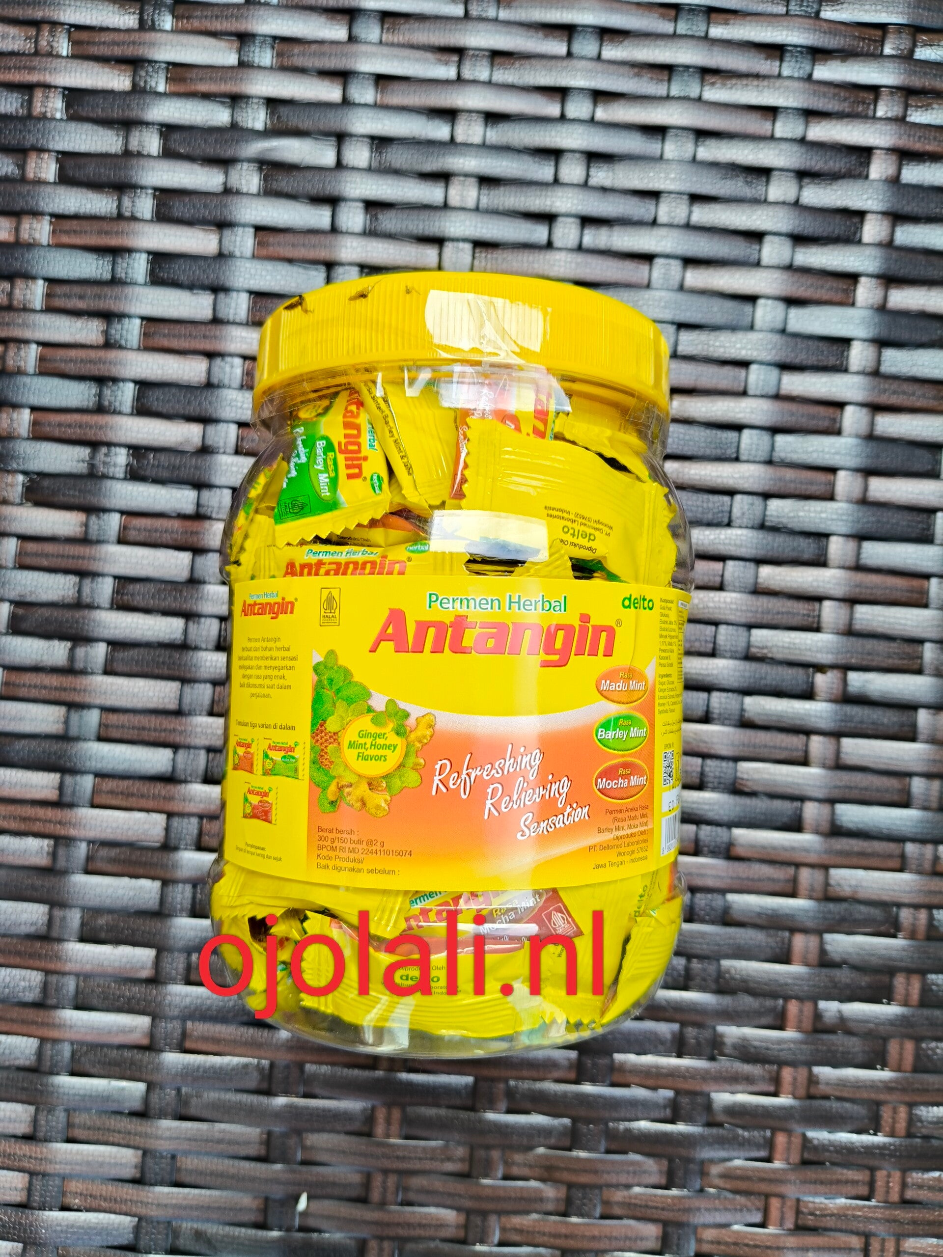 Antangin Permen Herbal Toples 150 Butir Aneka Rasa Madu Honey Barley Mocha Mint