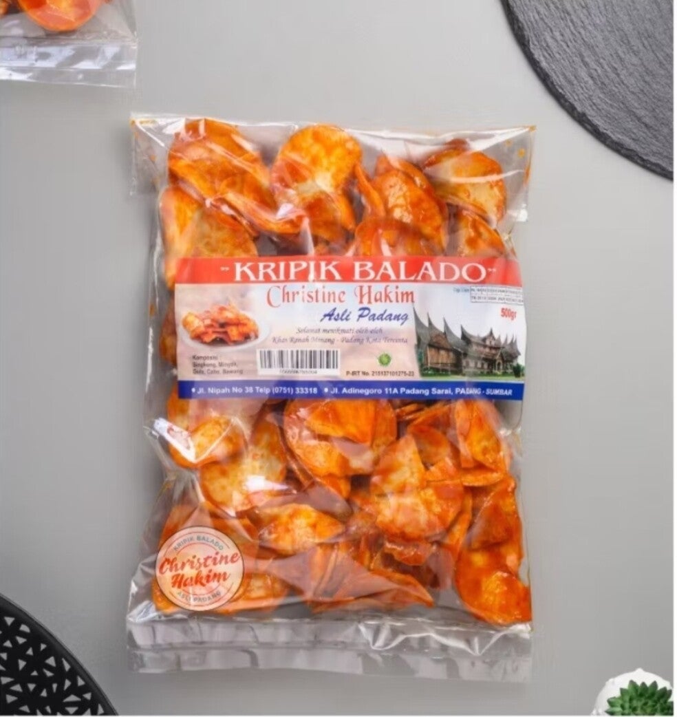 Keripik Balado Sanjay Christine Hakim / Sanjai Balado Bulat 500 G