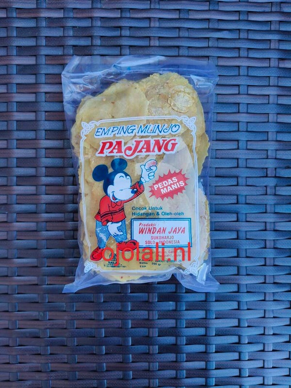 Emping Melinjo Pajang Mentah 250gr - Pedas Manis