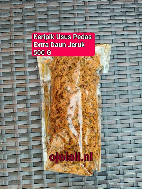 Keripik Usus Pedas Extra Daun Jeruk  500 g