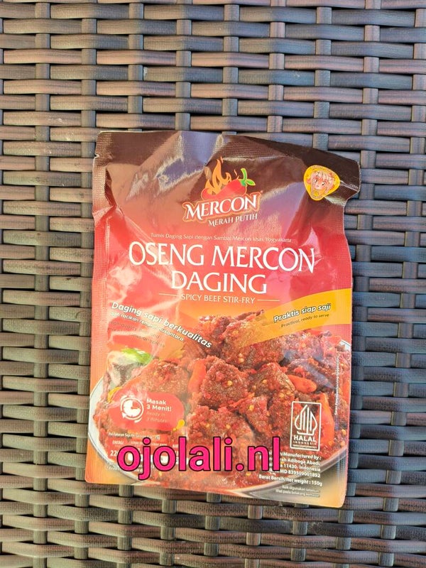 Mercon Merah Putih - Oseng Mercon Daging 150 Gram - Gini